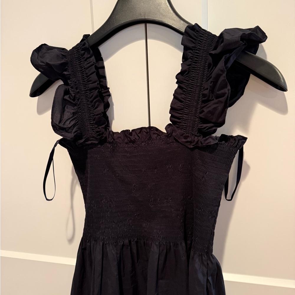 Hill House The Ellie Nap Dress Black Cotton S - Picture 4 of 8